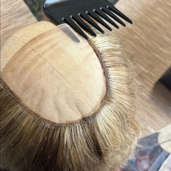 gently used human hair remy wig blonde blend wavy for under ball cap hat beanie. - Picture 8 of 10